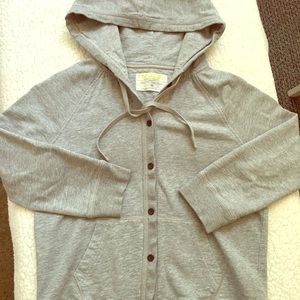 J. Crew French terry hoodie with 3/4 length sleeve